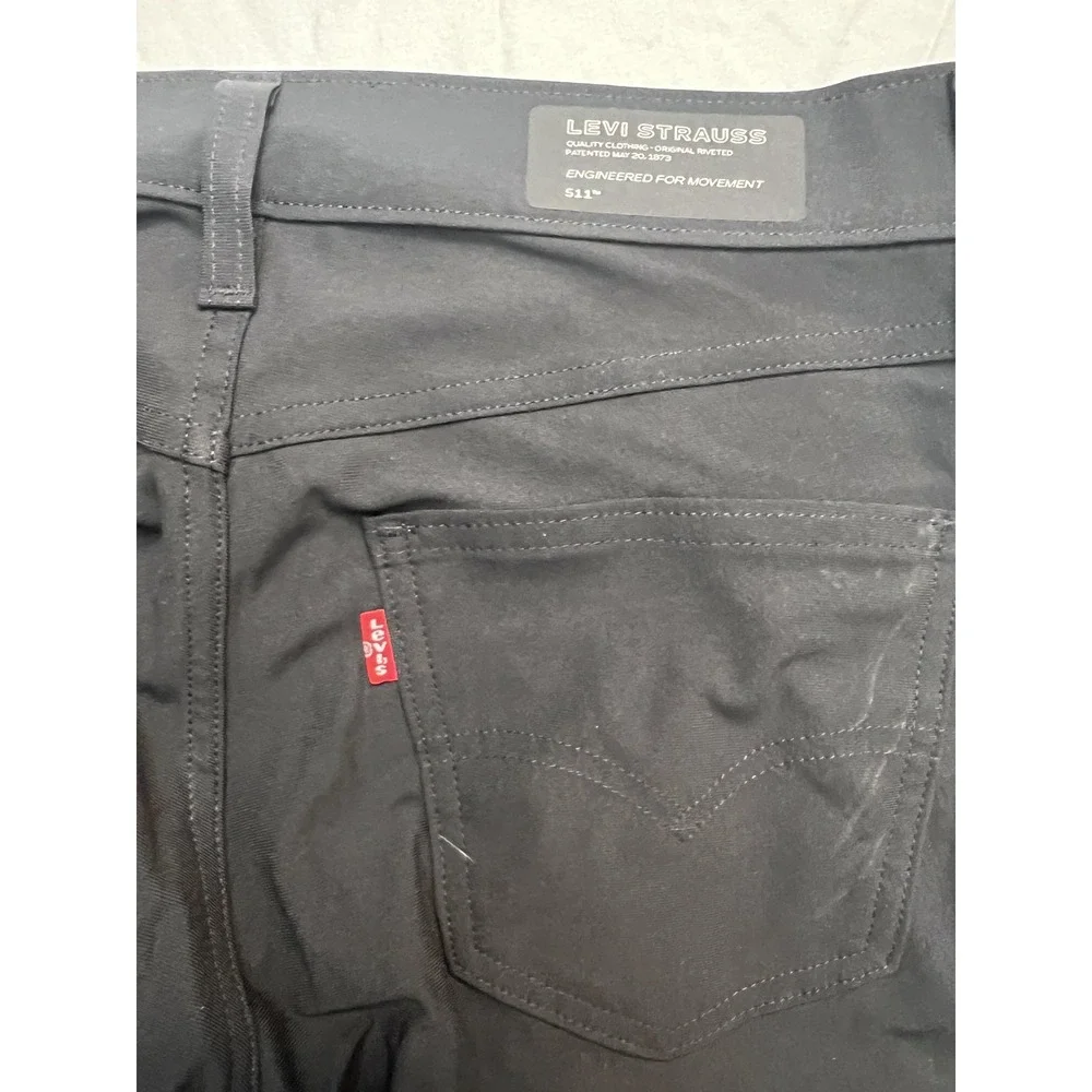 Levis 511 EFM Jeans Mens 29x30 Black Slim Fit Engineered‎ For Movement Stretch